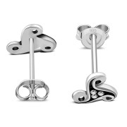 Designed Celtic Trinity Knot Stud Silver Earrings, ep257